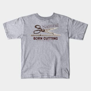 Natural Born Cutting Vintage Scissors Kids T-Shirt